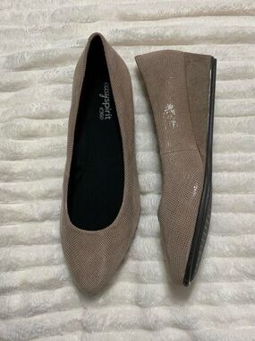 Easyspirit Animal print Leather Wedge Flats